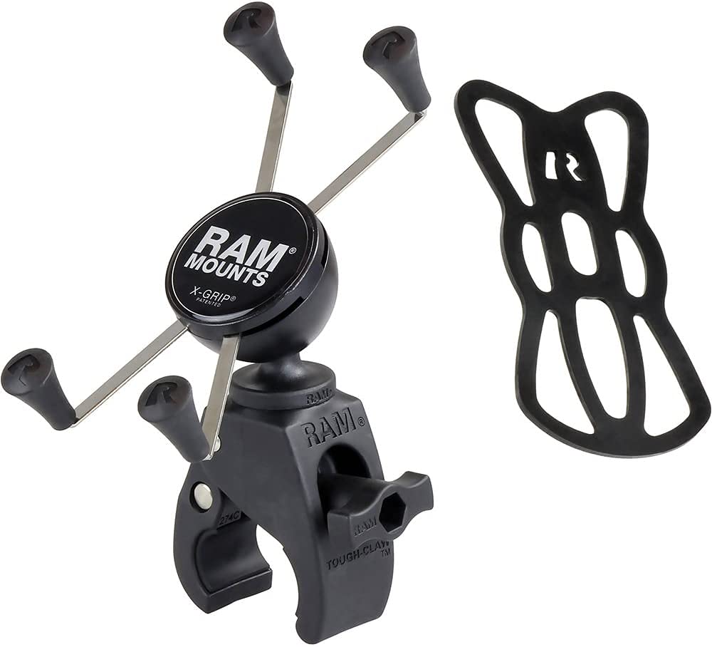 RAM MOUNTS X-Grip Large Phone Mount with RAM Snap-Link Tough-Claw RAM-HOL-UN10-400U, Ideal for Motorcycle, ATV/UTV, and Bike Adventures