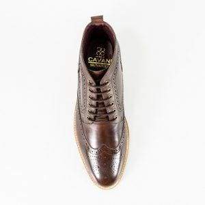 Cavani Holmes Brown Genuine Leather Boots for Men - Stylish & Durable Footwear for Casual Outings & Work