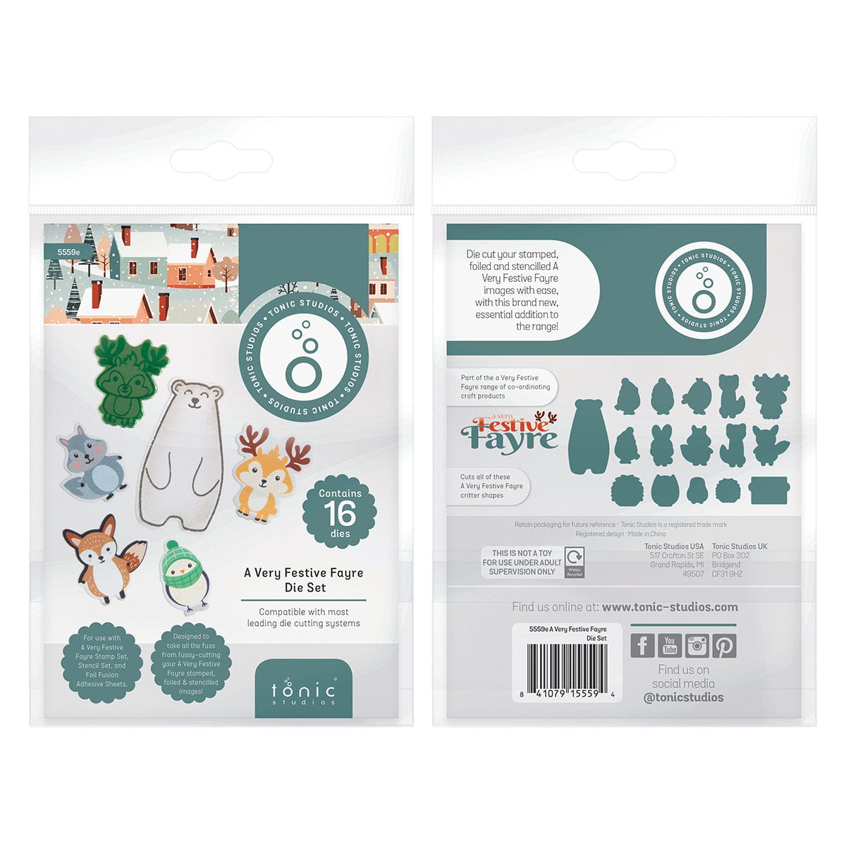 Festive Fayre Die Set 5559e - Perfect for Holiday Card Making, Scrapbooking, and DIY Craft Projects
