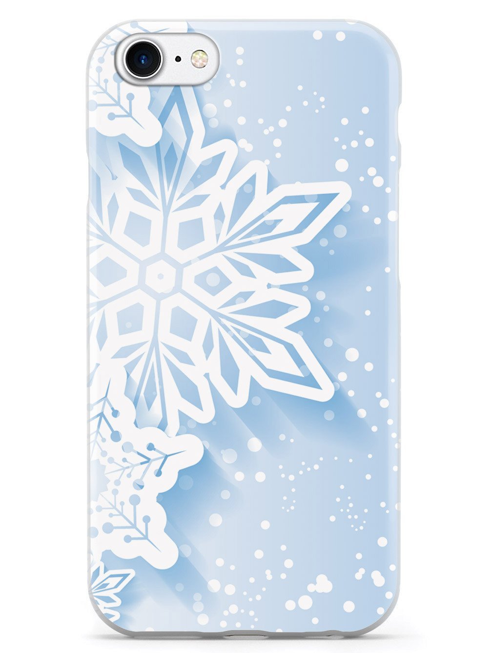 3D Textured Protective iPhone SE Case - Compatible with Apple iPhone SE - Inspired Paper Snowflakes Design in White | Perfect for Everyday Protection & Holiday Gift Giving