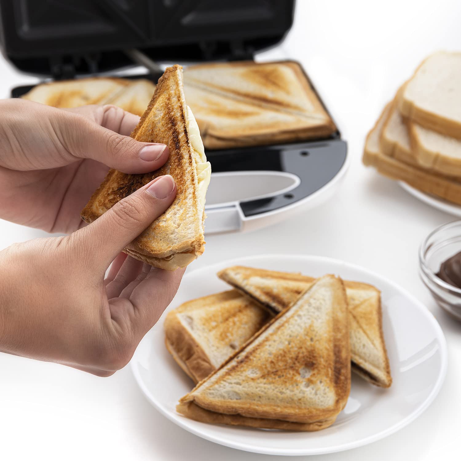DCOOK Double Sandwich Box - BPA-Free, Leak-Proof Lunch Container for Work & School (Black, Standard Size) | Perfect for Meal Prep, Picnics & Office Lunches