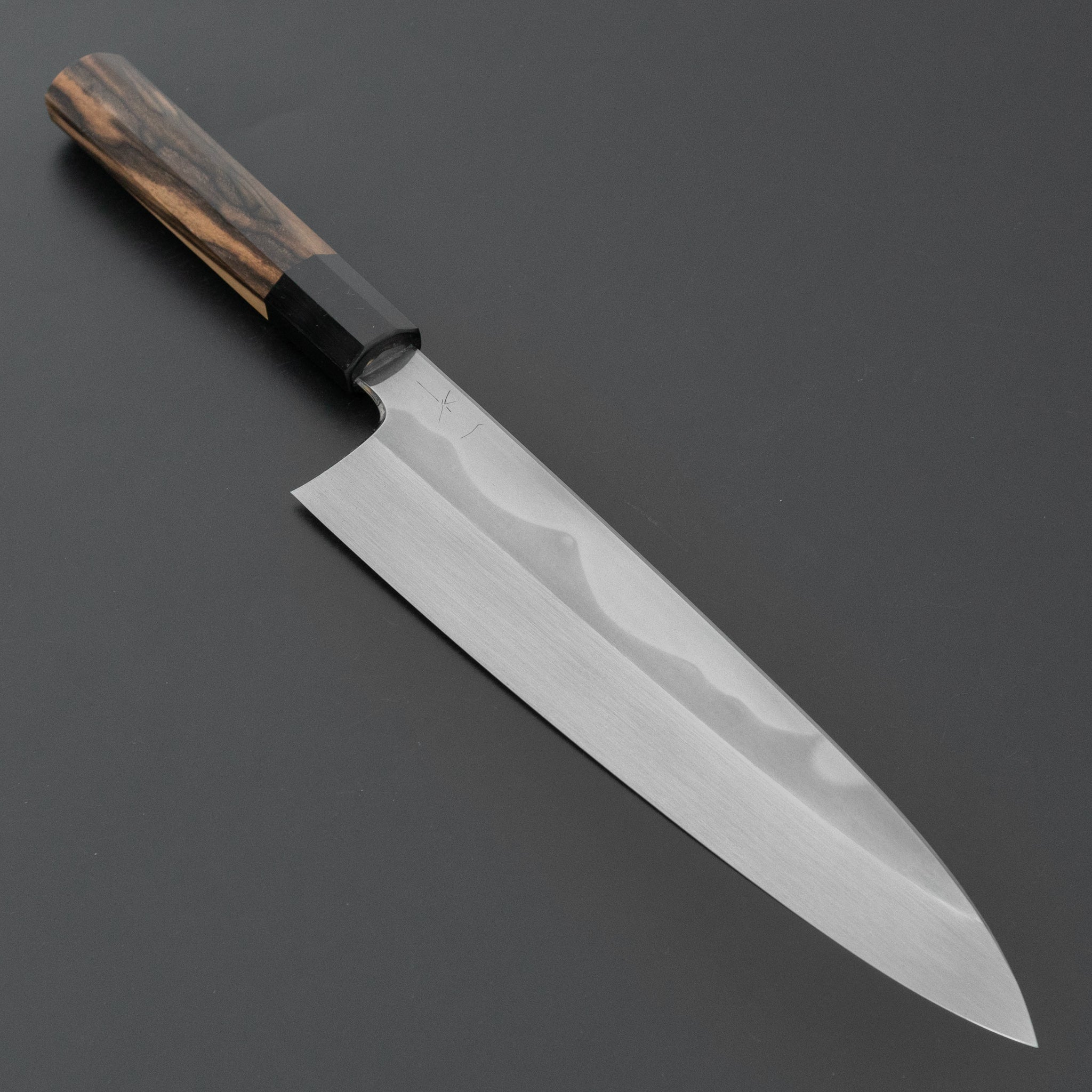 Hitohira Togashi White #1 Fuji Mizu Honyaki Gyuto 240mm Japanese Chef Knife with Kurokaki Persimmon Handle & Saya - Premium Kitchen Knife for Professional Chefs & Home Cooking, Sushi, Meat Cutting