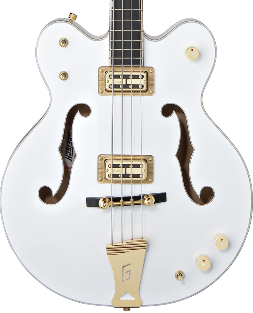 Gretsch G6136LSB White Falcon Bass Guitar - Demo Stock | Premium Hollow Body Electric Bass for Professional Musicians & Studio Recording