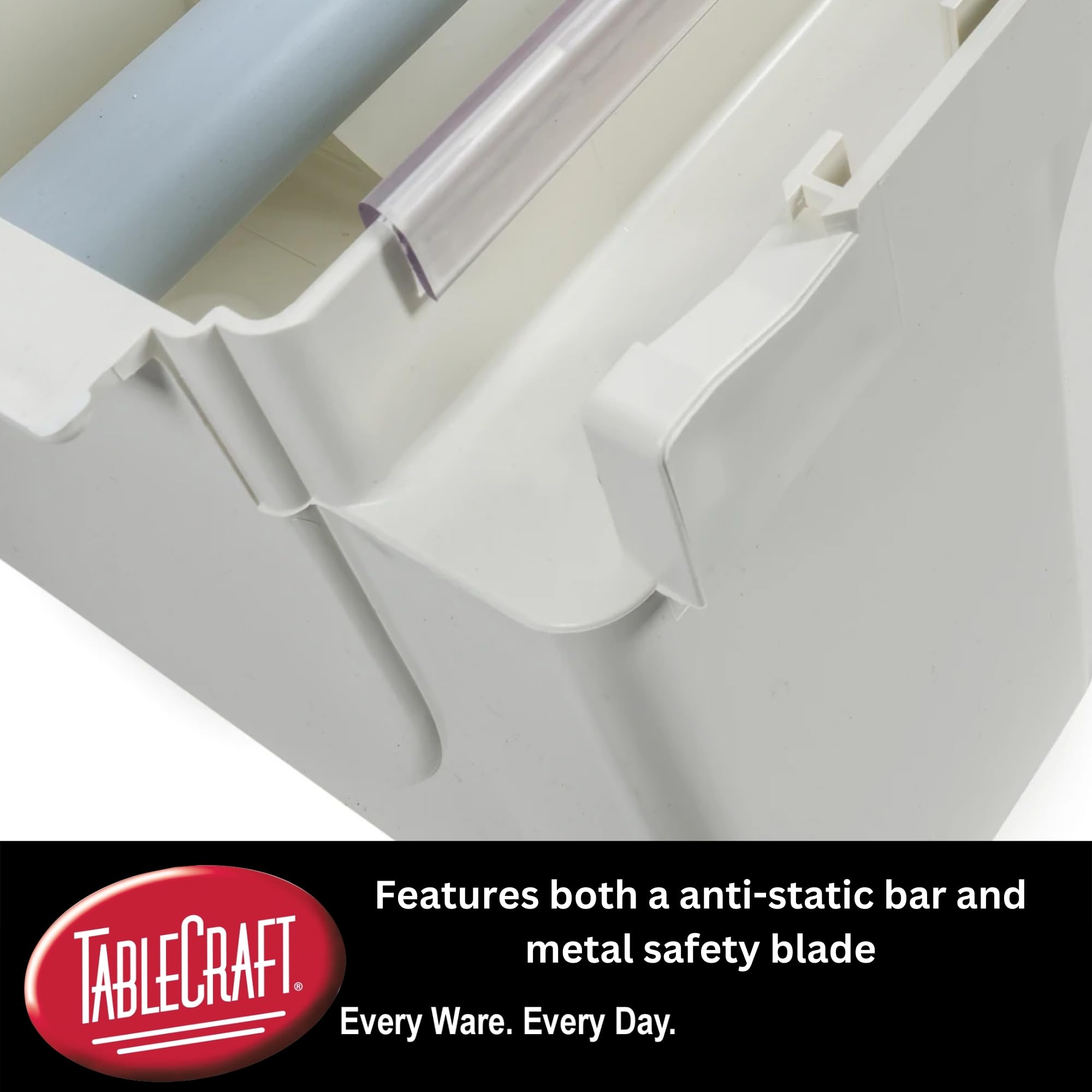 TableCraft KK6 KenKut 24-Inch Film and Foil Dispenser - Heavy Duty ABS Plastic with Anti-Static Bar & Metal Safety Blade - Holds 24