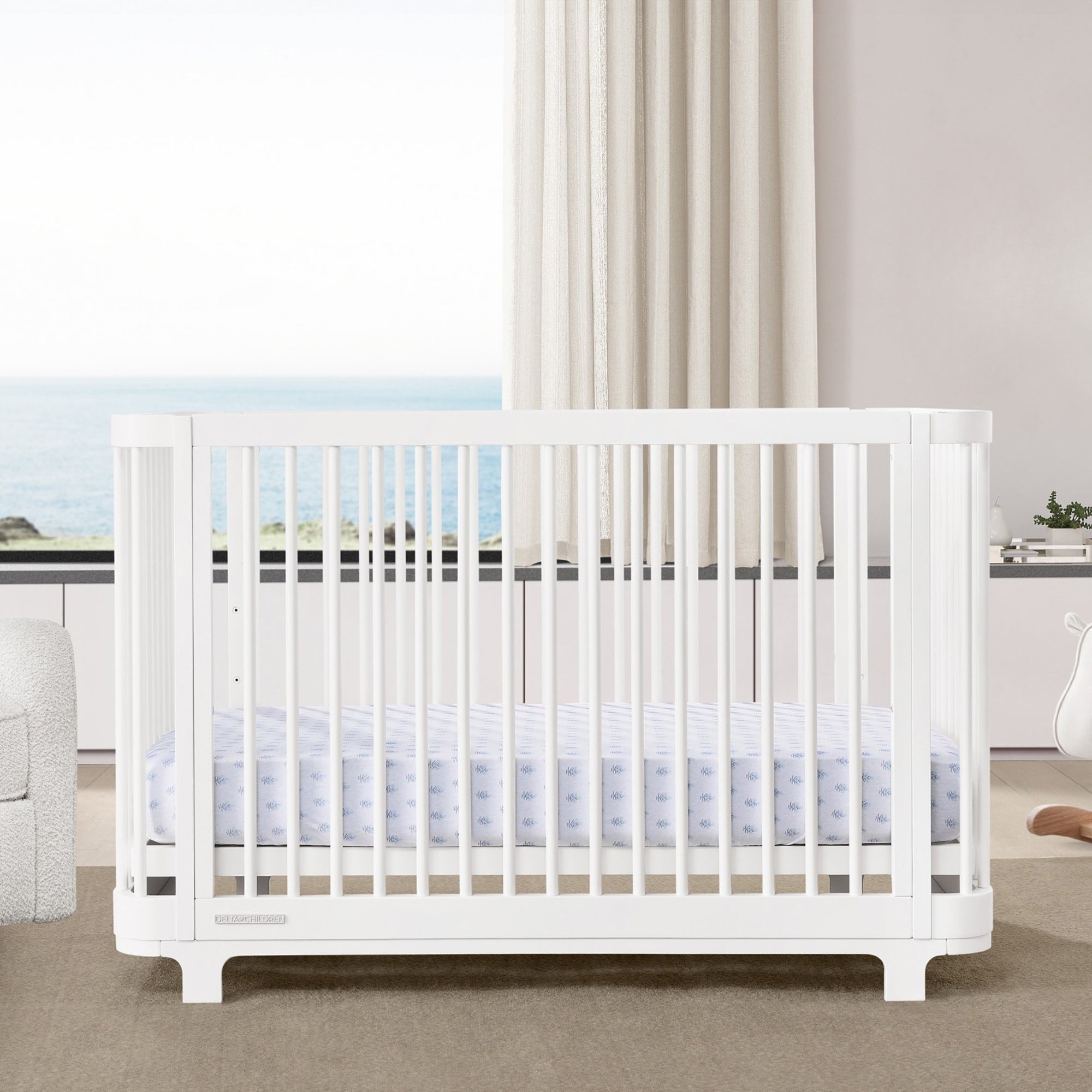 Nest 4-in-1 Convertible Baby Crib - Toddler Bed, Daybed & Full-Size Bed - Safe Nursery Furniture for Newborn to Teen - Perfect for Bedrooms, Daycare & Guest Rooms