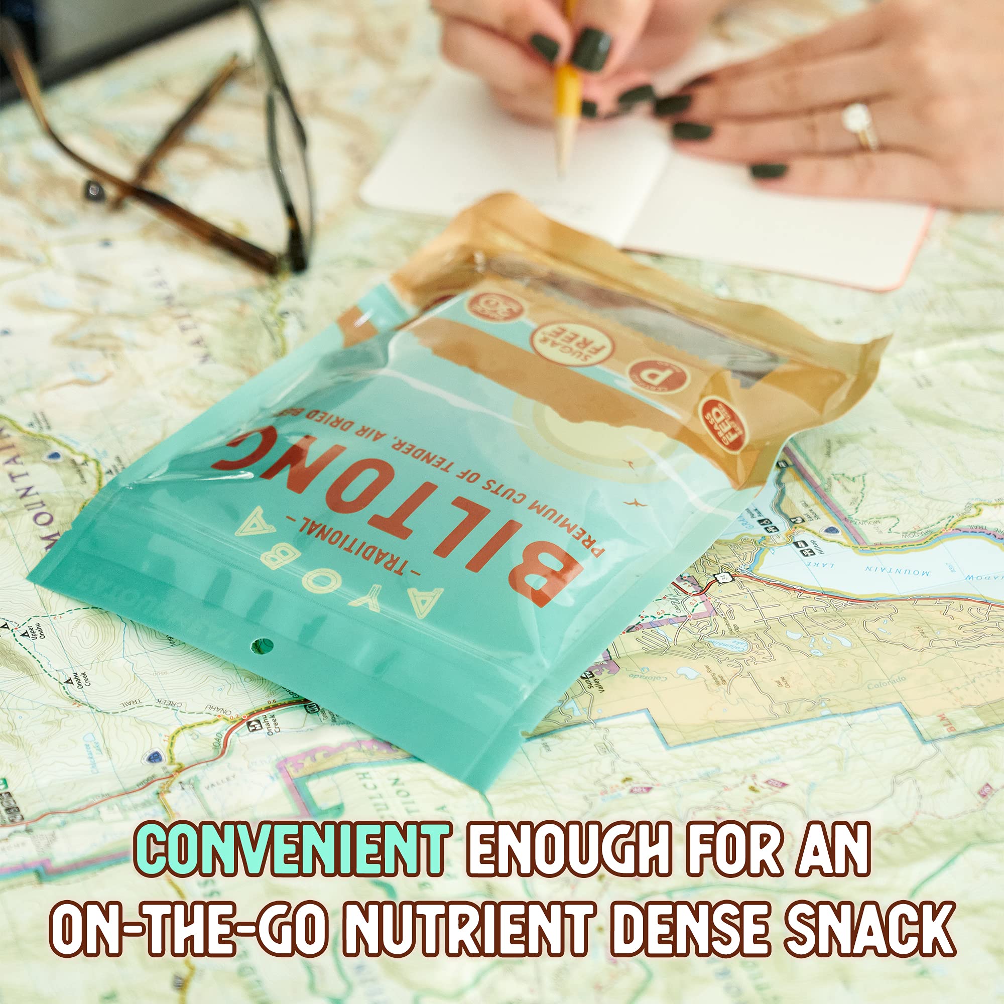 Keto-Friendly Grass Fed Beef Biltong Slices - 2oz Paleo Snack | Gluten Free, Whole30 Approved, Sugar Free, No Carb | Perfect for Hiking, Travel & Low-Carb Diets
