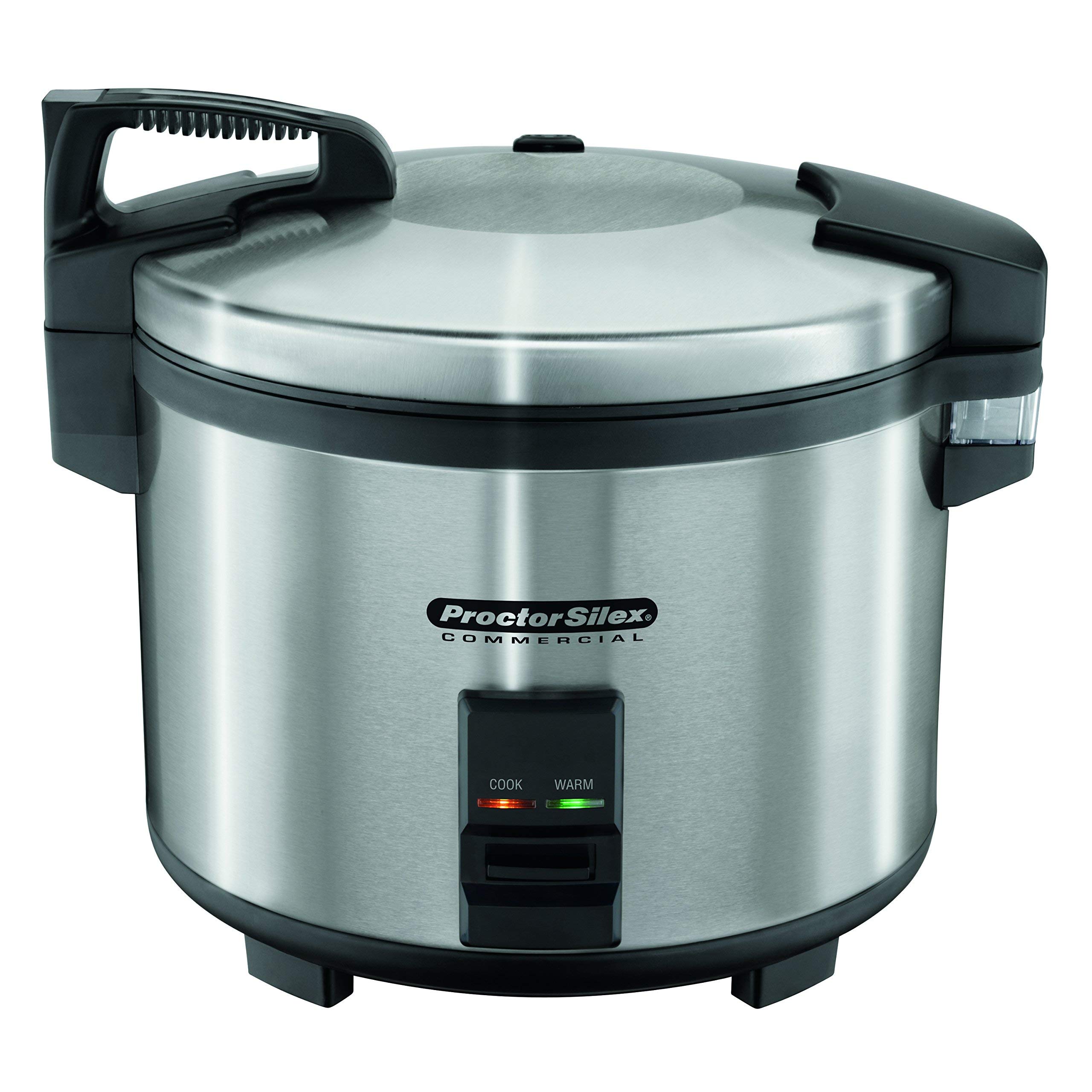 Hamilton Beach Proctor Silex Commercial 37560R 60-Cup Rice Cooker & Warmer with Non-Stick Pot, Hinged Lid & Stainless Steel Housing - Perfect for Catering, Restaurants & Large Family Gatherings - 1 Year Warranty