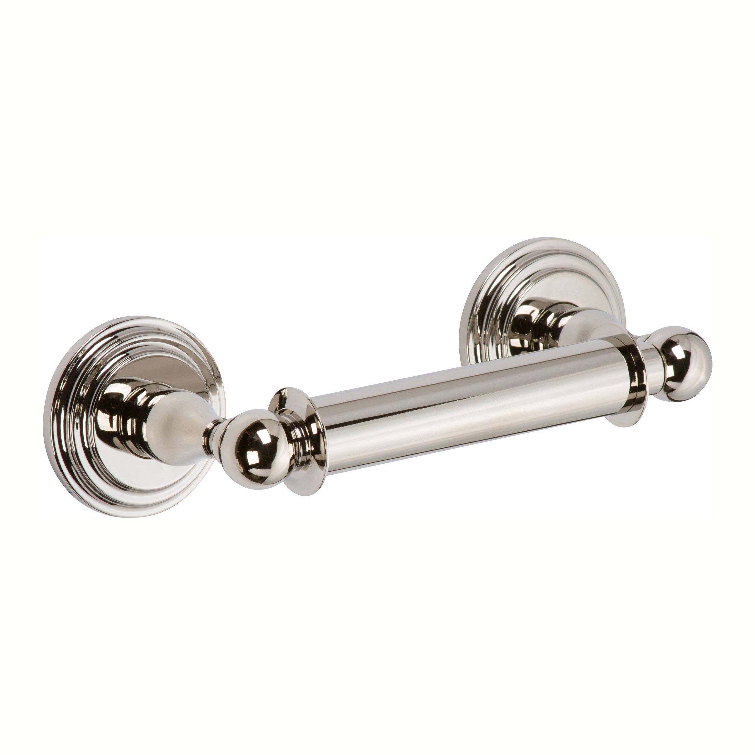 Polished Nickel Toilet Paper Holder - Double Post Chelsea Single Paper Tissue Dispenser for Bathroom & Restroom Decor | Durable & Stylish Bath Accessory