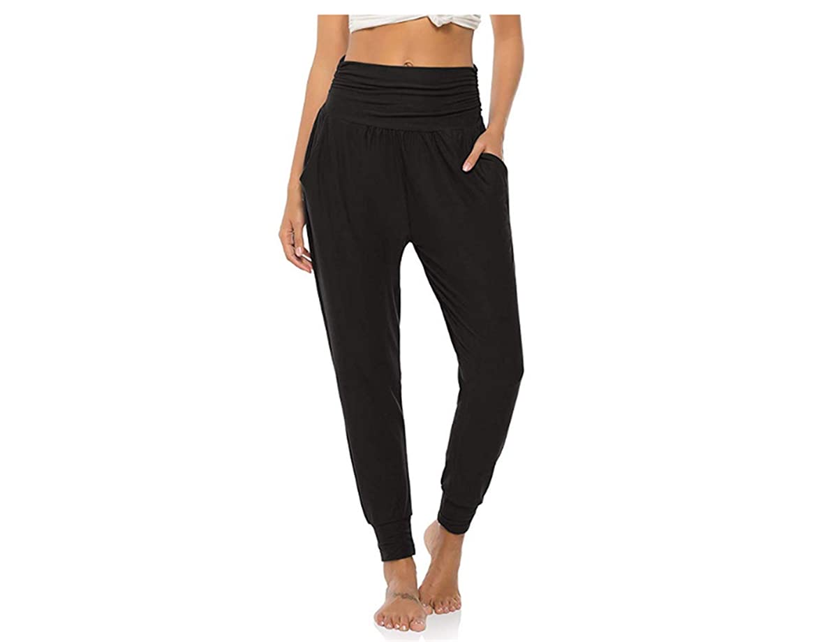 BeautyWill Women's High Waist Harem Pants - Soft Modal Yoga Pants for Workout, Pilates & Casual Wear | Loose Comfortable Lounge Pants for Home, Travel & Relaxation