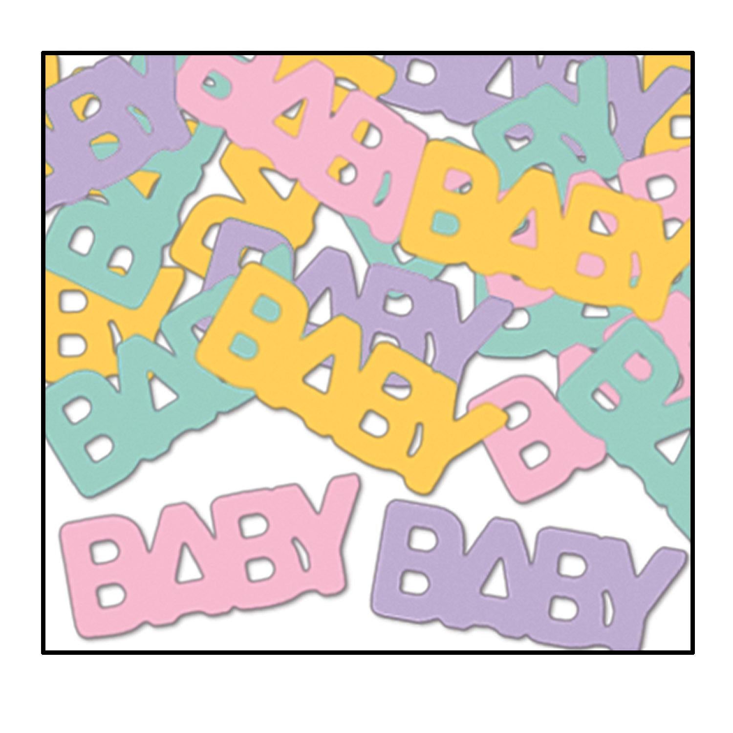 12 Pack Beistle Baby Confetti (0.5 Oz/Pkg) - Colorful Paper Confetti for Baby Showers, Gender Reveals & Birthday Parties - Perfect for Decorations & Celebrations