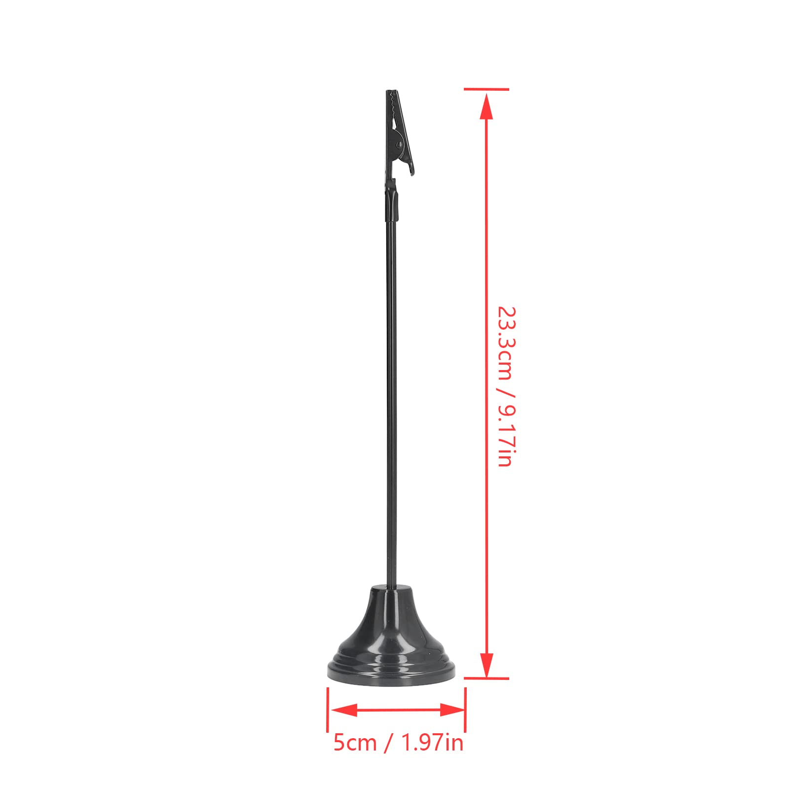 Pssopp Table Number Holder & Memo Clip - Vertical Note Holder for Wedding, Party, Office Desk - Black Photo Frame Stand | Perfect for Events, Meetings & Home Organization