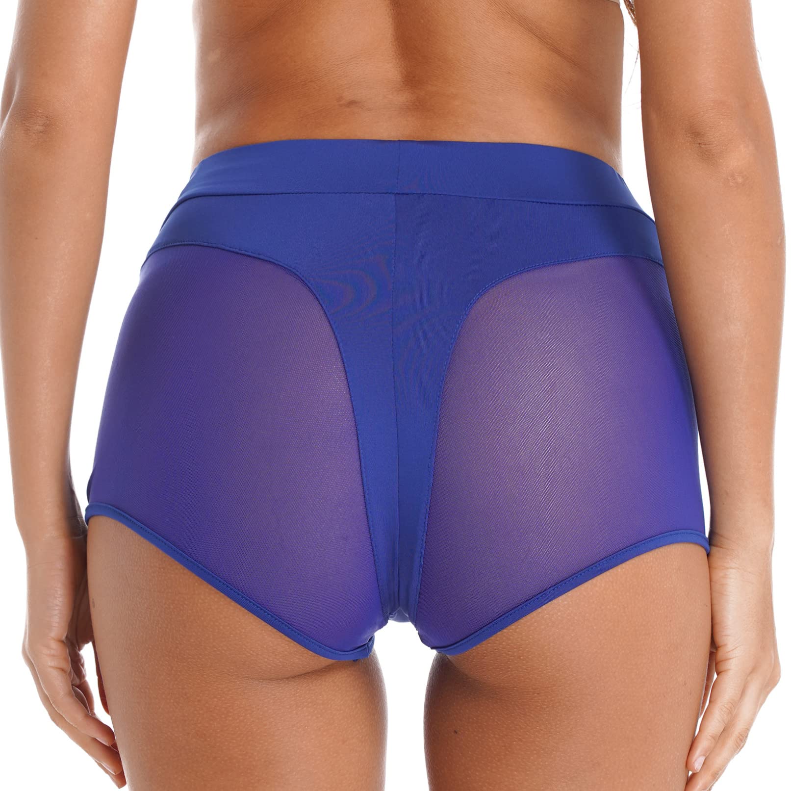 Sexy Women's Booty Shorts - High Waisted Gym Workout & Yoga Shorts with Mesh See-Through Design for Rave, Dance, Clubwear & Underwear | Perfect for Fitness, Nightlife & Summer Outfits