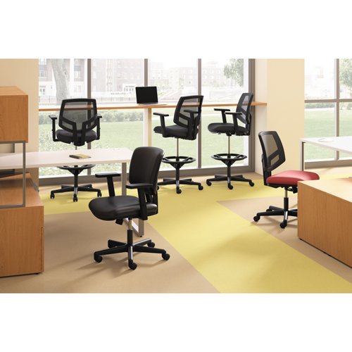 HON Volt Task Chair - Ergonomic Mesh Back & Leather Seat Office Chair for Desk Work - Comfortable Computer Chair for Home & Office Use (Model H5711) - Perfect for Long Hours of Sitting, Typing & Video Calls