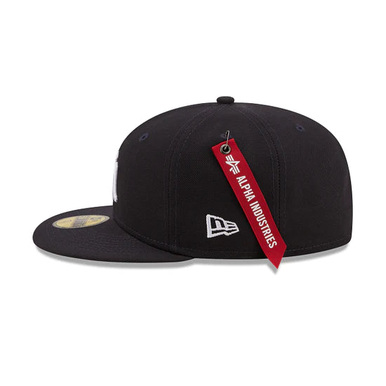 New York Yankees Alpha Industry Navy 59FIFTY Fitted Hat for Men - Official MLB Baseball Cap for Yankees Fans, Streetwear & Sports Fashion