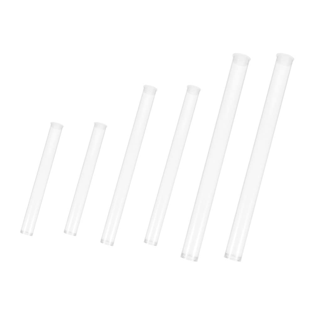 VOSAREA 6-Piece Acrylic Incense Holder Set - Clear Tube Organizer for Incense Sticks Storage | Perfect for Home, Meditation Room, Yoga Studio & Aromatherapy