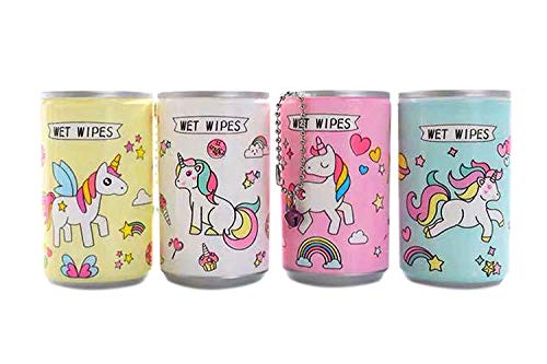 Bajaj Beauty Unicorn Mini Wet Wipes Tin - 20 Sheets | Travel-Sized Moist Towelettes for Kids & Adults | Perfect for On-the-Go, Diaper Changes, Makeup Removal & Hand Cleaning