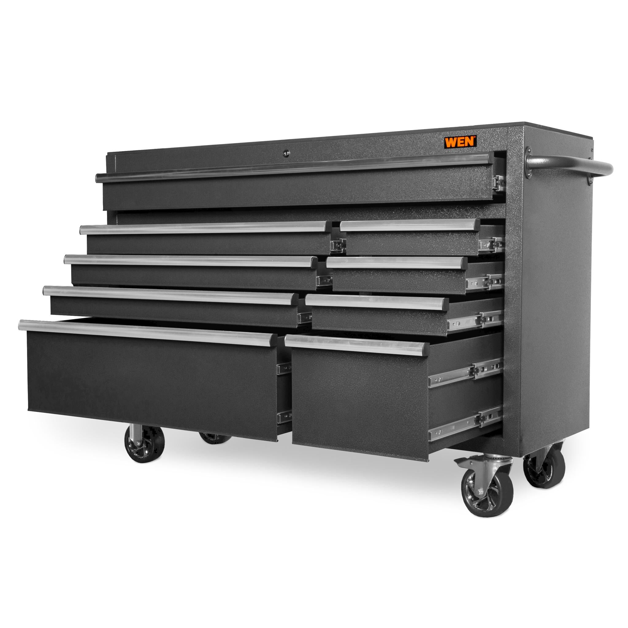 WEN GG532B 52-Inch Heavy Duty Rolling Tool Cabinet - 21 Gauge Powder Coated Steel Construction for Professional Garage & Workshop Organization