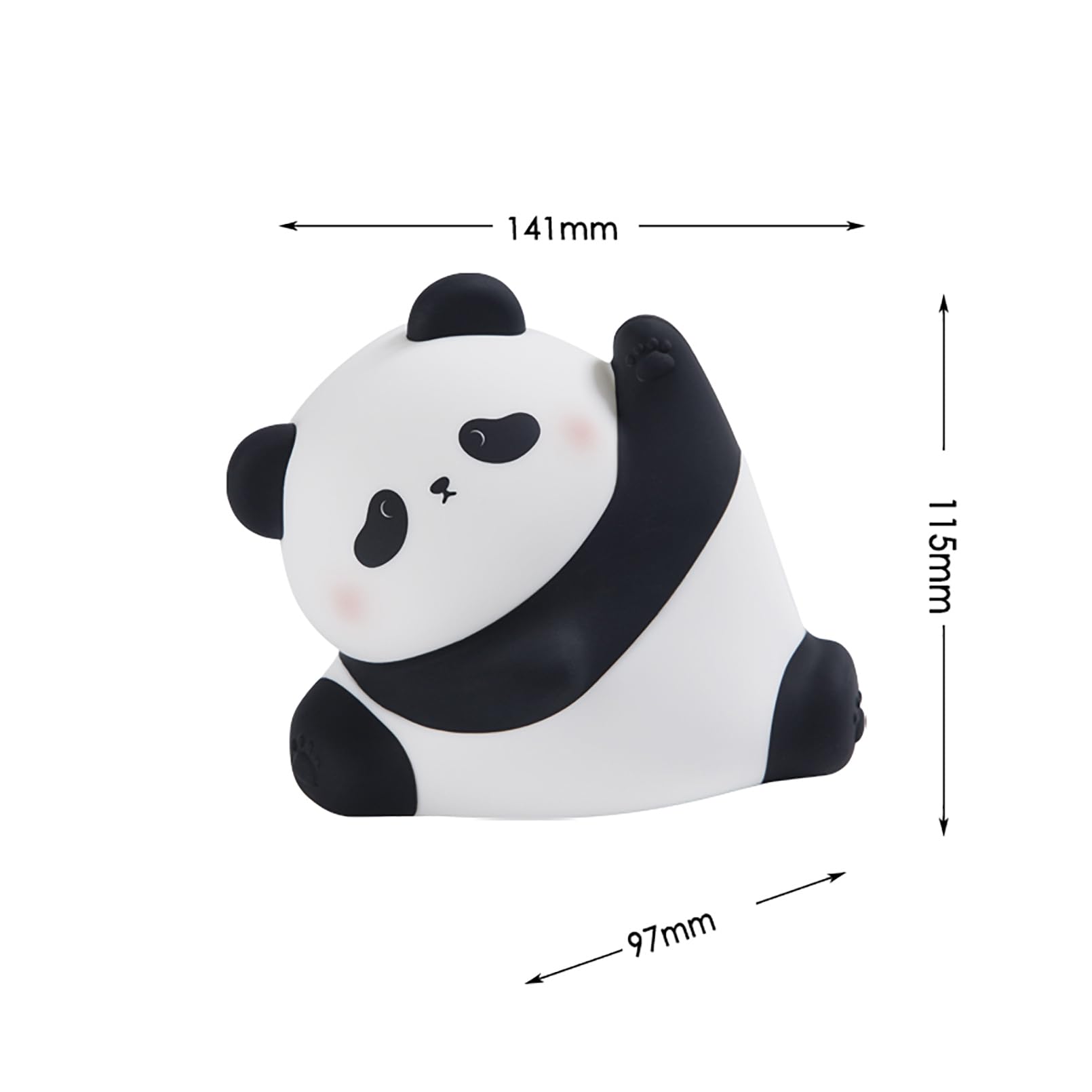**Panda Night Light for Kids - 3-Level Dimmable Silicone Nursery Lamp, Cute Squishy Touch Nightlight for Baby & Toddler Bedroom - Perfect Gift & Decor for Nursery, Kids' Room, Bedside, or Playroom**