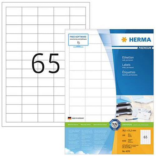 Premium A4 Label Sheets 38.1 x 21.2mm (4270) - Perfect for Office Organization, Shipping Labels & Mailing Supplies