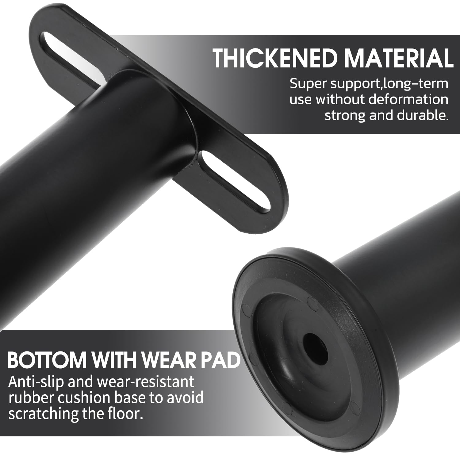 Heavy Duty Adjustable Bed Support Legs 7.08-12.6 Inch - Metal Replacement Legs for Bed Frame, Sofa, Table & Furniture Cabinet | Perfect for Bedroom, Living Room & Office Furniture Support