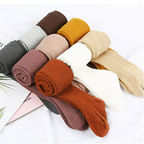 BULINGNA Baby Girls Cable Knit Tights - Soft Cotton Leggings & Stockings for Toddlers 0-4T - Perfect for Winter, Holidays & Photoshoots
