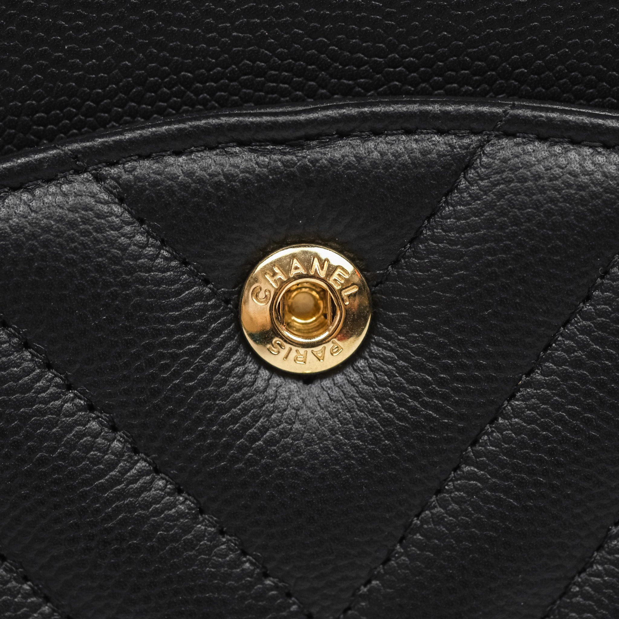 Chanel Classic Medium Flap Bag Chevron Black Caviar Leather with Gold Hardware - Luxury Designer Handbag for Women, Perfect for Work, Evening Events & Special Occasions