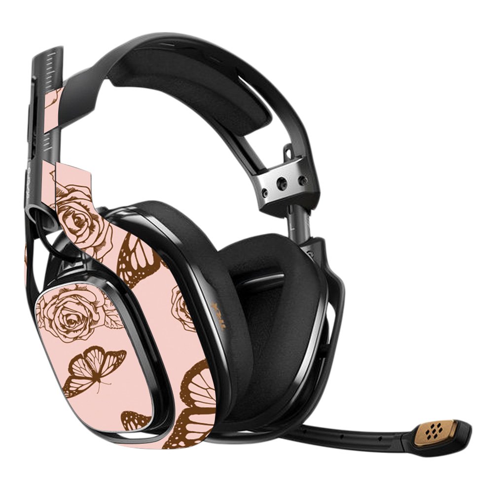 **Astro A40 3rd Gen Gaming Headset Skin - Butterfly Garden Design | Durable Vinyl Decal Wrap | Easy to Apply & Remove | Made in USA | Perfect for Gaming, Streaming & Customization**