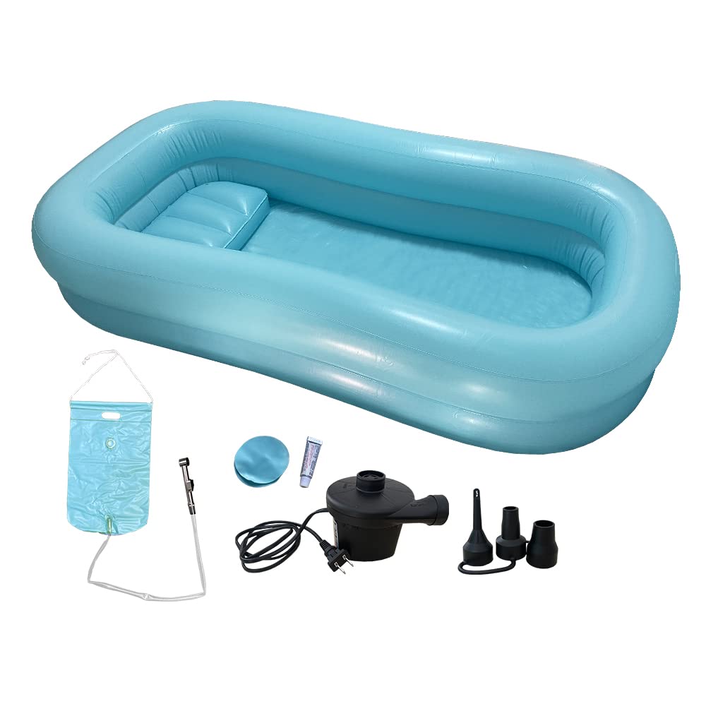 **Inflatable Bathtub for Elderly & Bedridden Patients - Portable Shower Bath Basin for Home Care, Medical Equipment & Disabled Bathing Aid - Ideal for Bed Bathing, Full Body Wash & Shower Assistance**    *(Perfect for Home Care, Hospitals, Nursing Homes & Post-Surgery Recovery)*