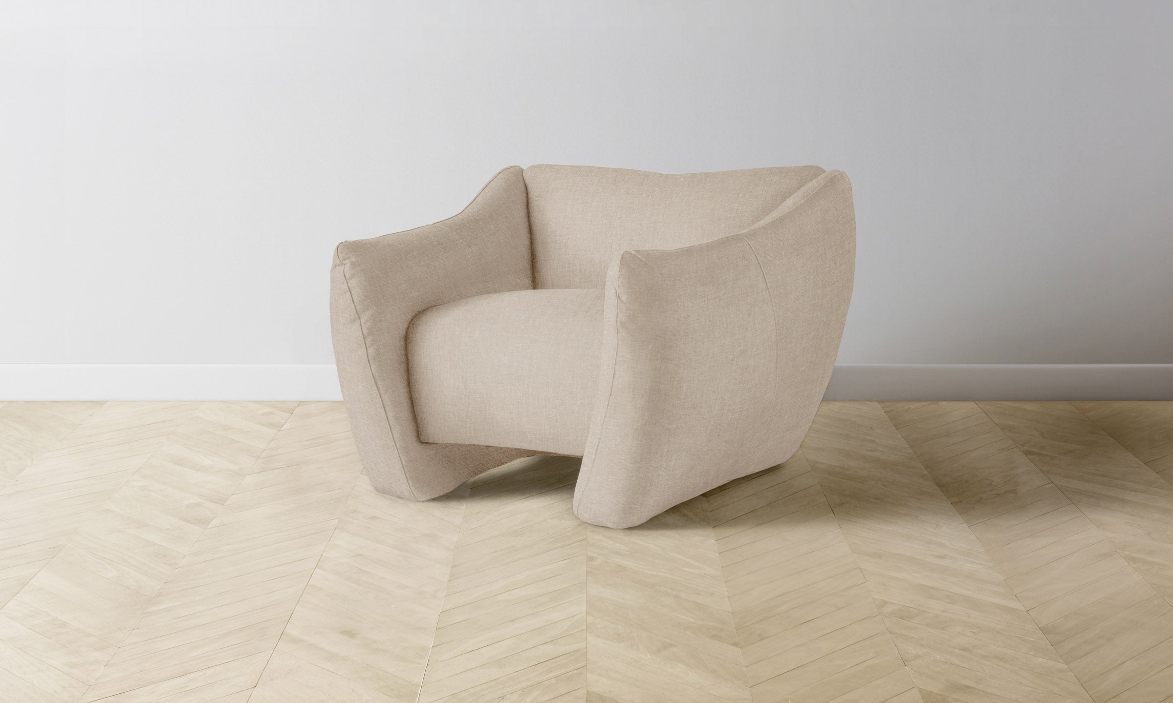 The Bond Chair - Premium Heritage Belgian Linen Husk Lounge Chair for Living Room, Bedroom & Office - Modern Comfortable Seating Furniture for Home Decor