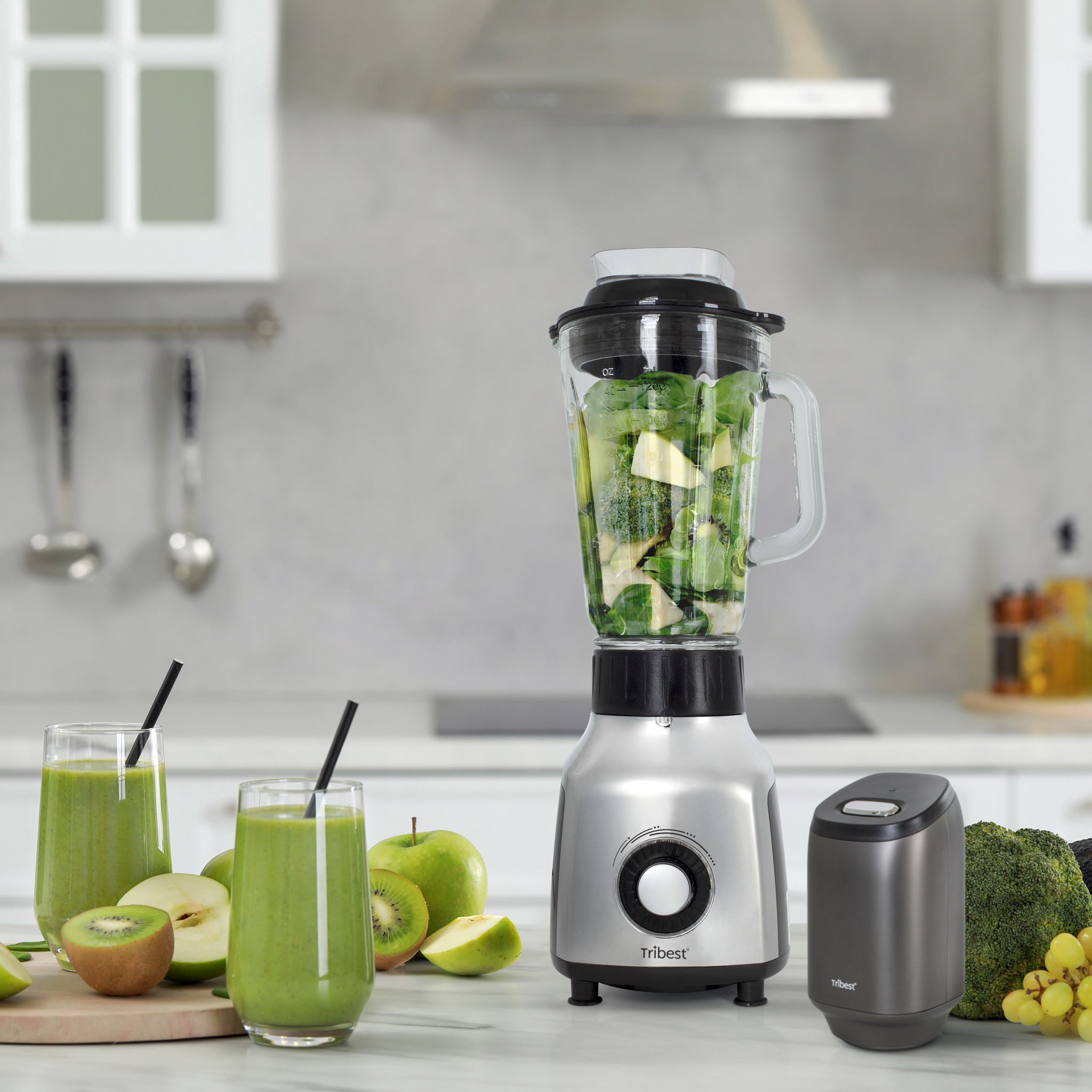 Refurbished Glass Personal Blender with Vacuum Seal - Portable Smoothie Maker for Protein Shakes, Juices & Healthy Drinks - Perfect for Home, Office & Gym Use