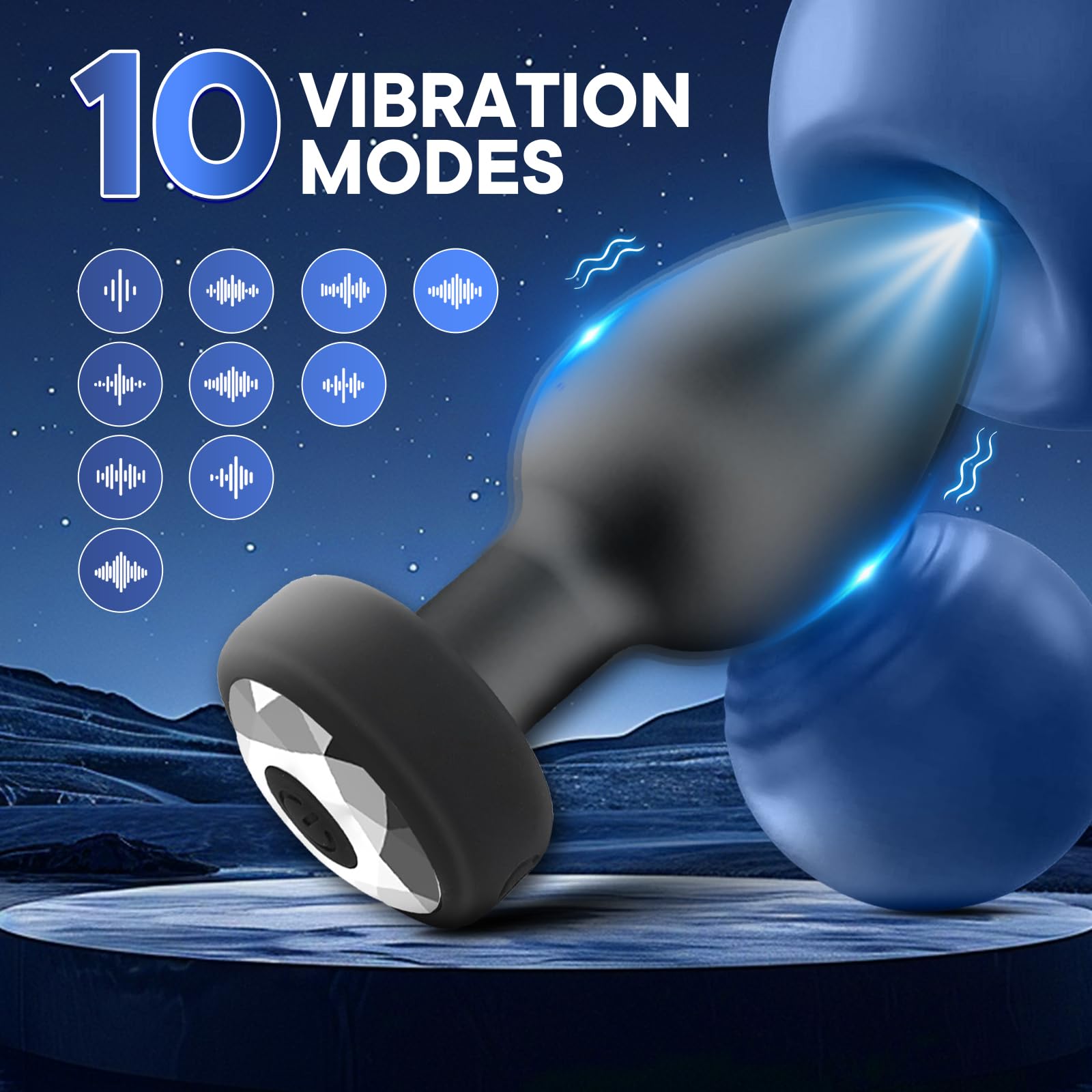 Premium 3Pcs Silicone Anal Plug Training Kit with Remote Control & 10 Vibration Modes - Adult Sex Toys for Men, Women & Couples - Perfect for Solo Play, Couples Fun & BDSM Exploration