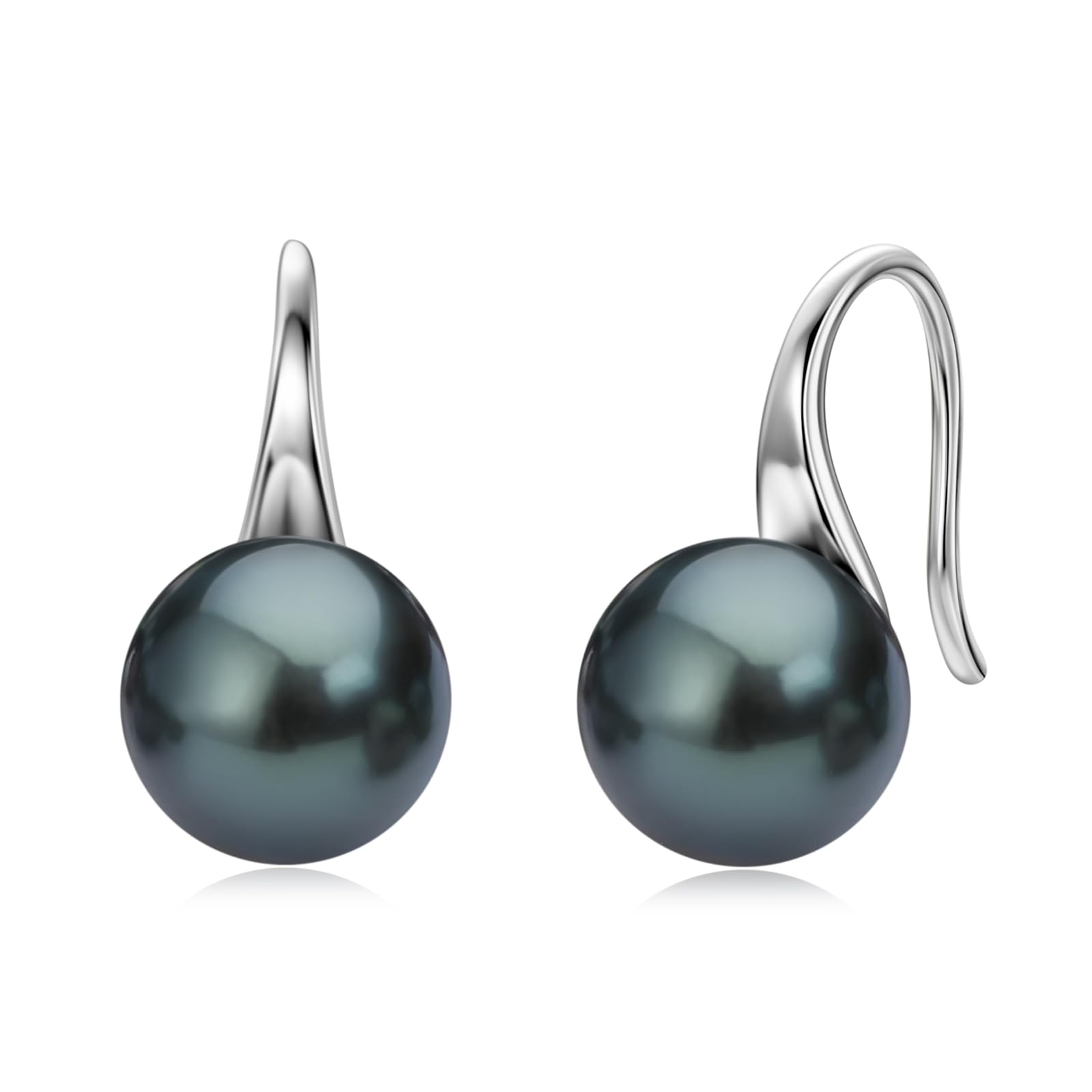 Exquisite Tahitian Black Pearl Drop Earrings - 18K Gold Plated Sterling Silver Jewelry for Women | Perfect Birthday, Anniversary & Christmas Gift | Elegant for Weddings, Parties & Special Occasions