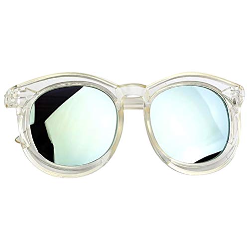 Stylish Kids Sunglasses - Colorful Mirror Glasses for Children (Green) for Outdoor Play