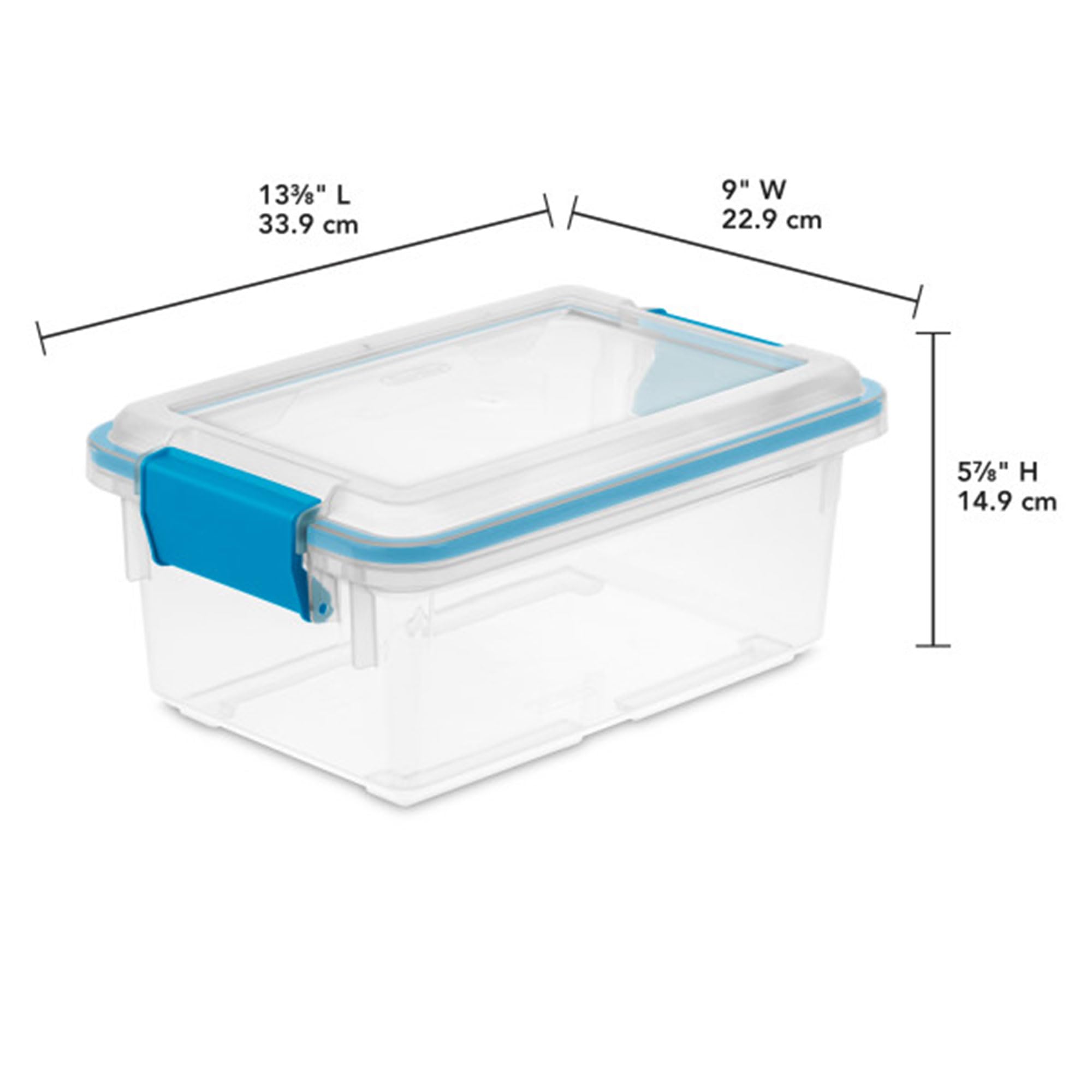 Sterilite 24-Pack Airtight Plastic Storage Bins with Locking Lids - 7.5 Quart Clear Weatherproof Containers for Food, Clothes & Home Organization - Perfect for Pantry, Garage & Moving Storage
