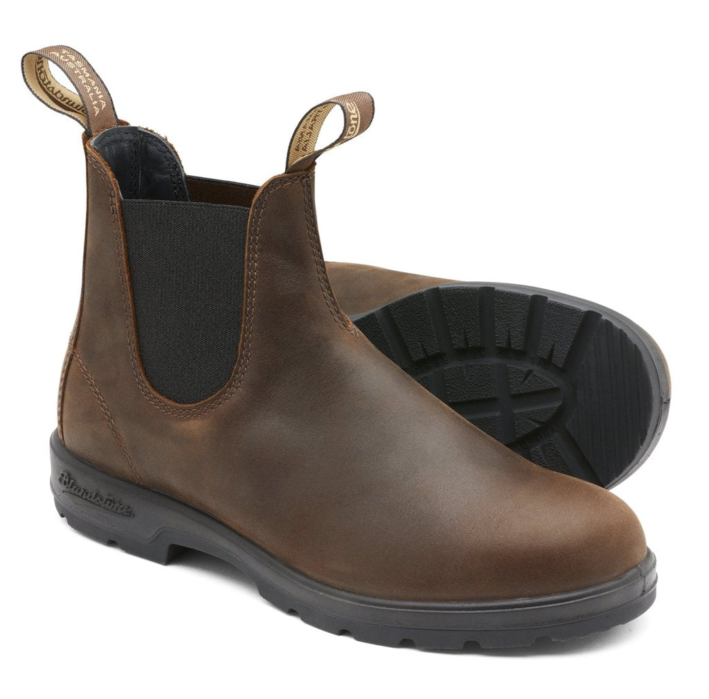 Blundstone 1609 Classic Chelsea Boots - Antique Brown Leather Work Boots for Men & Women | Waterproof, Comfortable & Durable for Outdoor, Work & Casual Wear