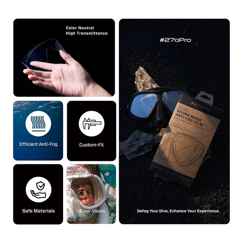 Anti-Fog Film for Diving Masks | Scuba, Snorkeling, Freediving Protection