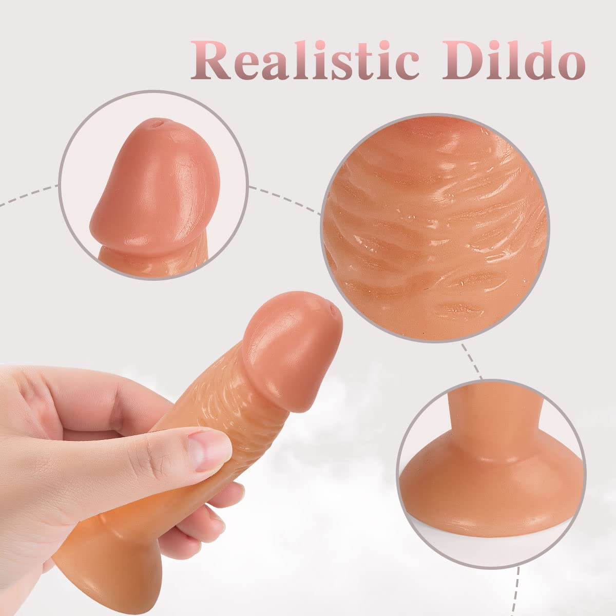 **Beginner-Friendly 4.2 Inch Realistic Dildo for Women & Men - Small Suction Cup Anal Sex Toy for Couples & Solo Play - Perfect for Beginners, Anal Training & Sensual Exploration**