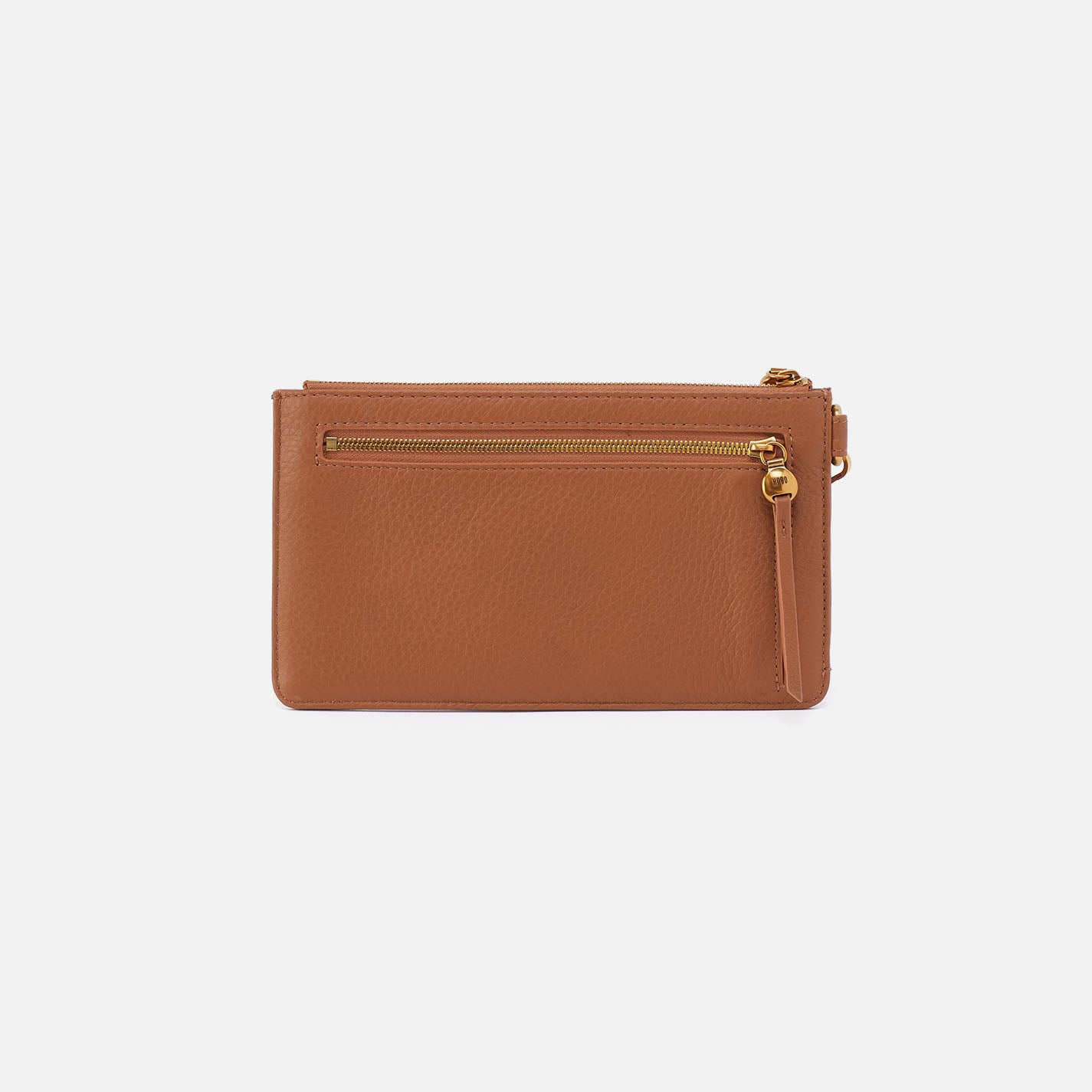 Hart Pebbled Leather Wristlet Wallet - Warm Honey Color | Stylish & Compact for Everyday Use, Travel, and On-the-Go Convenience