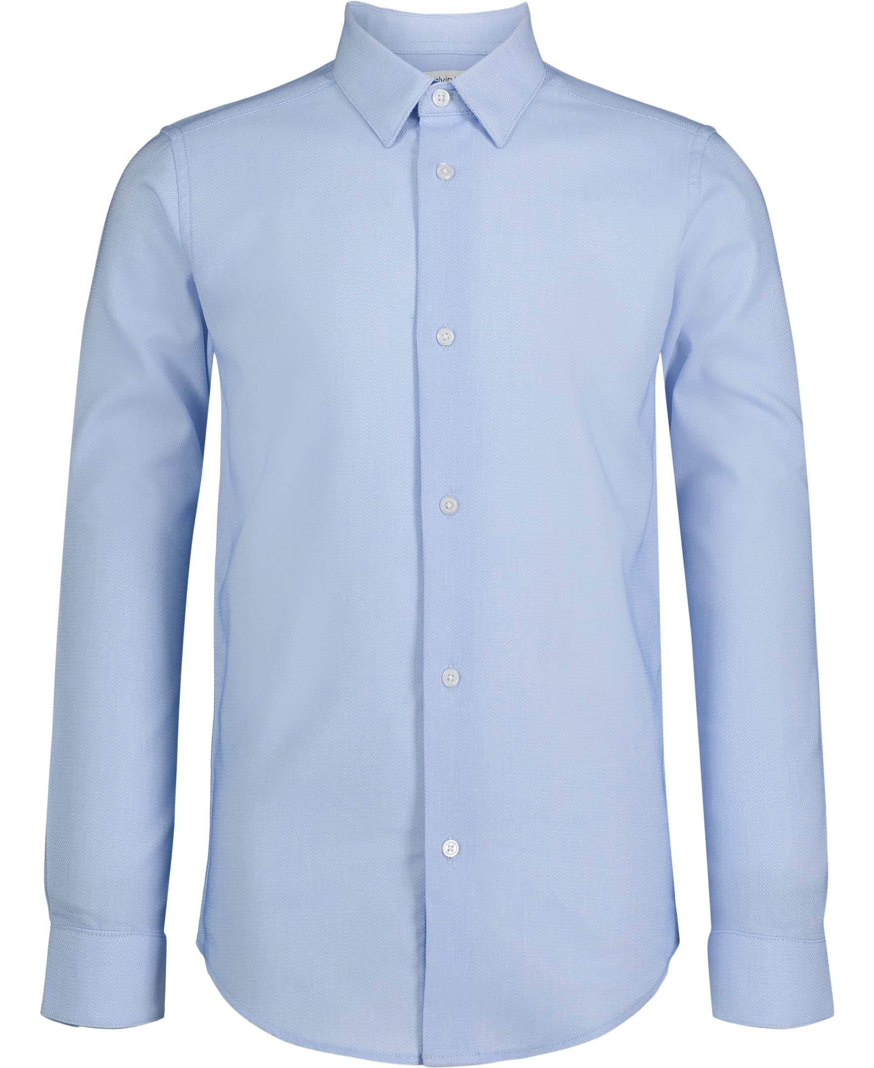Calvin Klein Boys' Long Sleeve Patterned Dress Shirt with Button Cuffs | Formal & School Wear | Perfect for Special Occasions, Weddings & Classroom Outfits