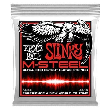 Ernie Ball Skinny Top Heavy Bottom Slinky M-Steel Electric Guitar Strings 10-52 Gauge (P02915) - Perfect for Rock, Metal & Drop Tuning Performances