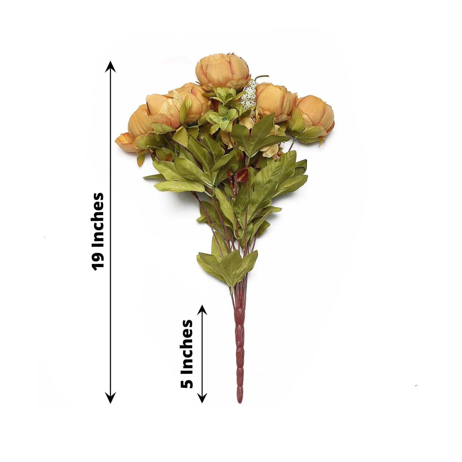 2 Pack 19 Stems Silk Peony Flowers Artificial Floral Arrangement - Perfect for Home Decor, Wedding Centerpieces & Office Tabletop Decoration