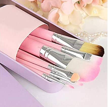 Premium 7-Piece Makeup Brush Set with Storage Box & Sponge Puff - Soft Bristles for Foundation, Blush & Eyeshadow - Perfect for Travel & Professional Makeup Kits (Color May Vary)