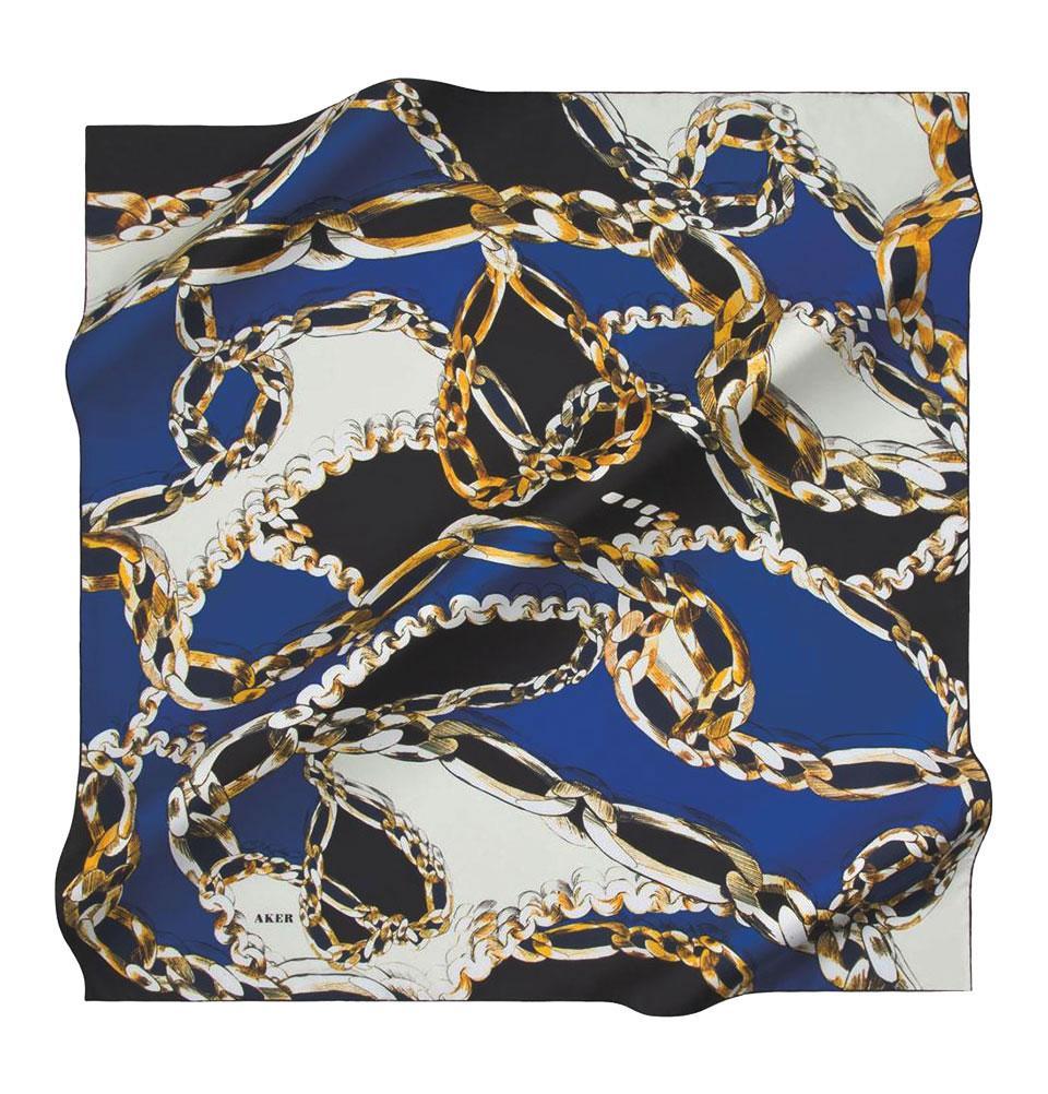 Aker Soft Silk Cotton Square Scarf - Floral Pattern Design #6948 - Perfect for Women's Fashion Accessories, Office Wear & Gift Giving