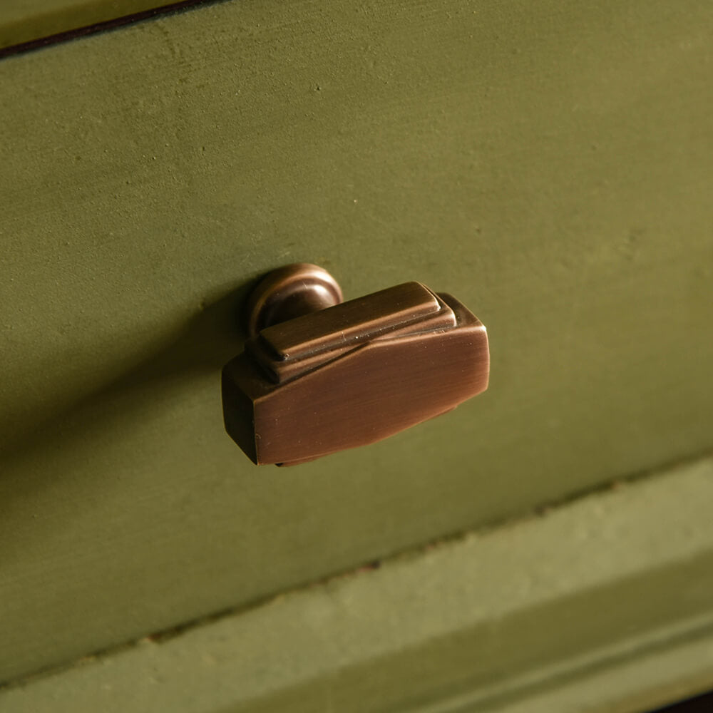 Vintage Antique Brass Art Deco Cabinet Knobs - 10 Pack - Classic Drawer Pulls for Furniture Restoration & Home Decor - Perfect for Dressers, Cabinets & Vintage Style Interiors