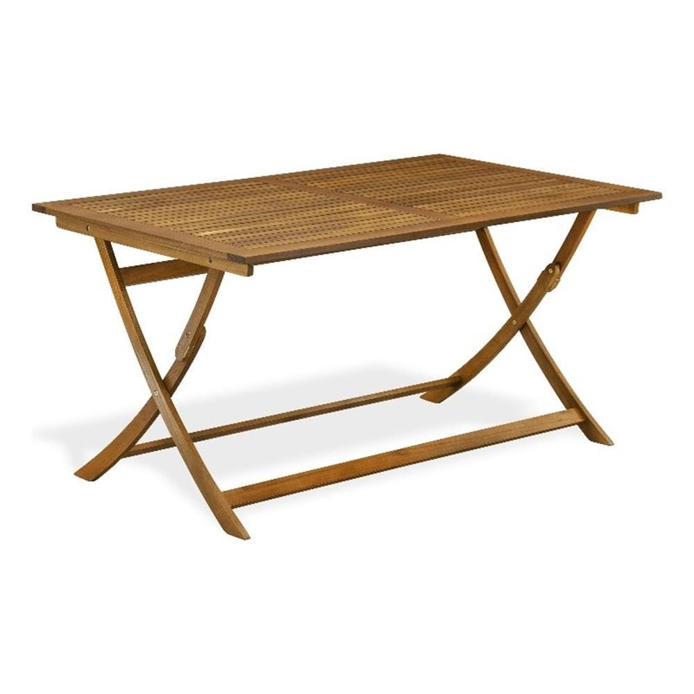 East West Furniture BAETFNA 36x60 Inch Acacia Wood Patio Dining Table with Butterfly Leaf - Natural Oil Finish, Outdoor & Indoor Use for Garden, Deck, and Backyard Dining