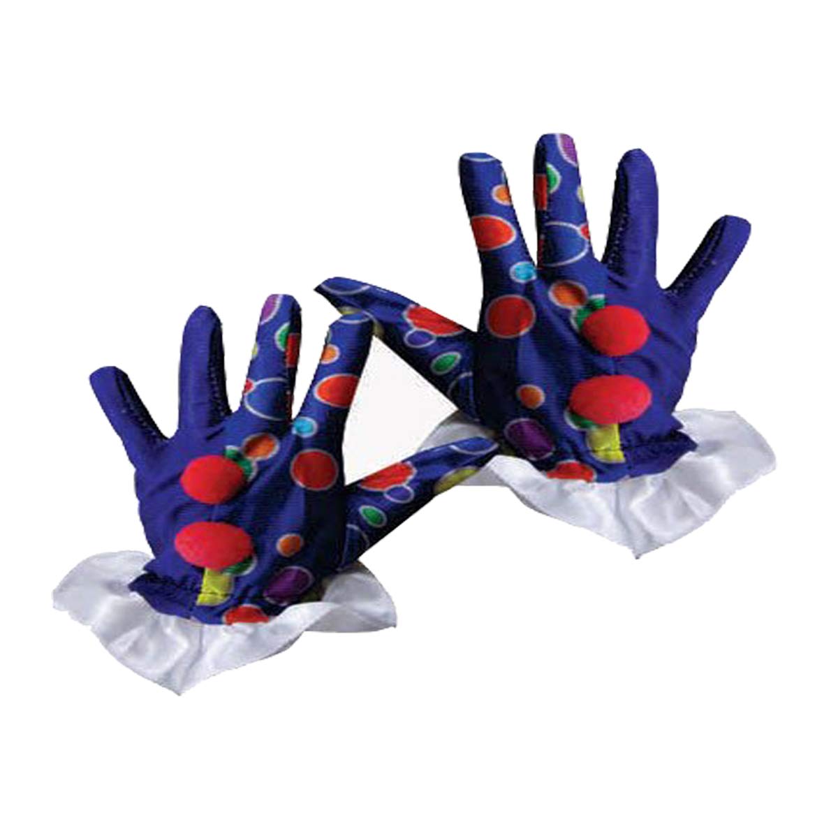 Blue Clown Gloves for Costumes & Performances - Dress Up America | Perfect for Halloween, Circus, and Themed Parties
