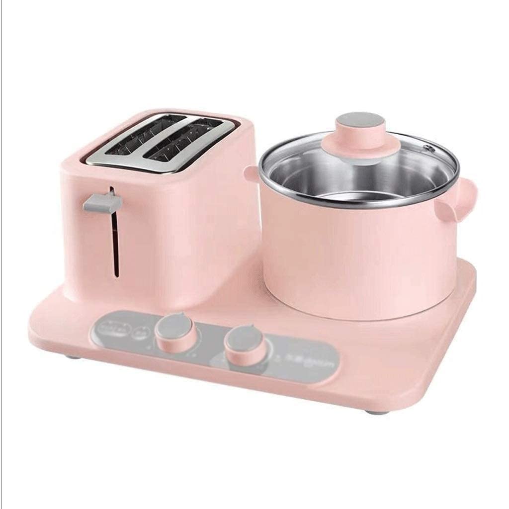 Multi-Function 2-Slot Stainless Steel Breakfast Toaster with Heating, Thawing & Adjustable Dust Cover - 3-in-1 Mini Oven for Home & Office (Blue/Pink) - Perfect for Quick Breakfasts, Snacks & Frozen Food Prep