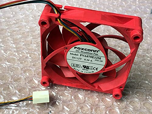 12V 7015 Chassis Cooling Fan - PVA070E12M 12V 0.36A DC Brushless Fan for PC Case, Server, Cabinet, and Electronics Cooling