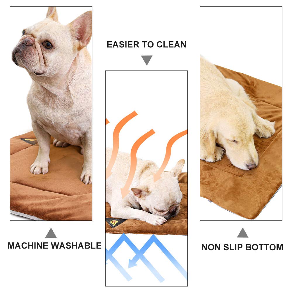 TEHAUX Waterproof Electric Heating Pad for Dogs & Cats - Self-Warming Pet Mat with Glued Cotton, Heated Dog Bed & Cat Bed for Winter - Ideal for Indoor Use, Crate Training, and Arthritis Relief