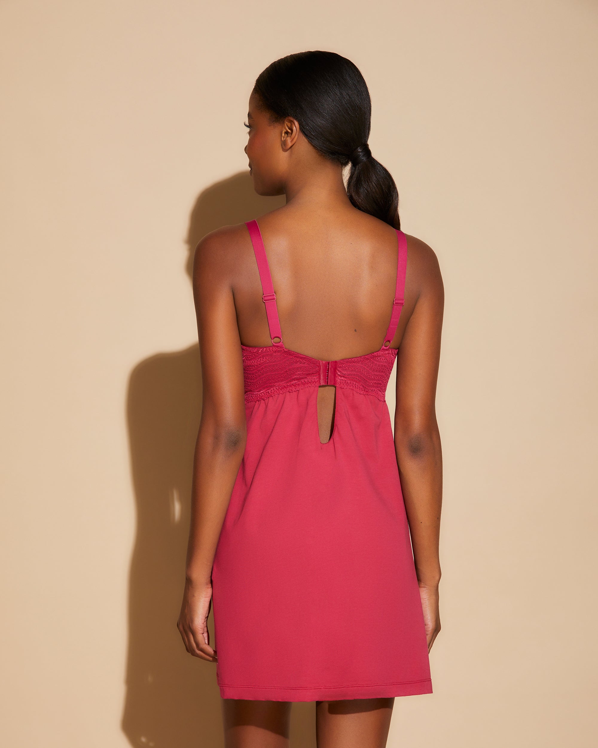Dolce Babydoll Lingerie for Women - Curvy Deep Ruby Red Nightwear for Valentine's Day & Special Occasions